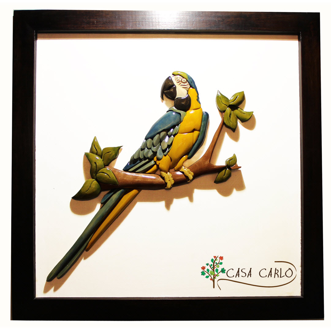 Wooden  parrot macaw